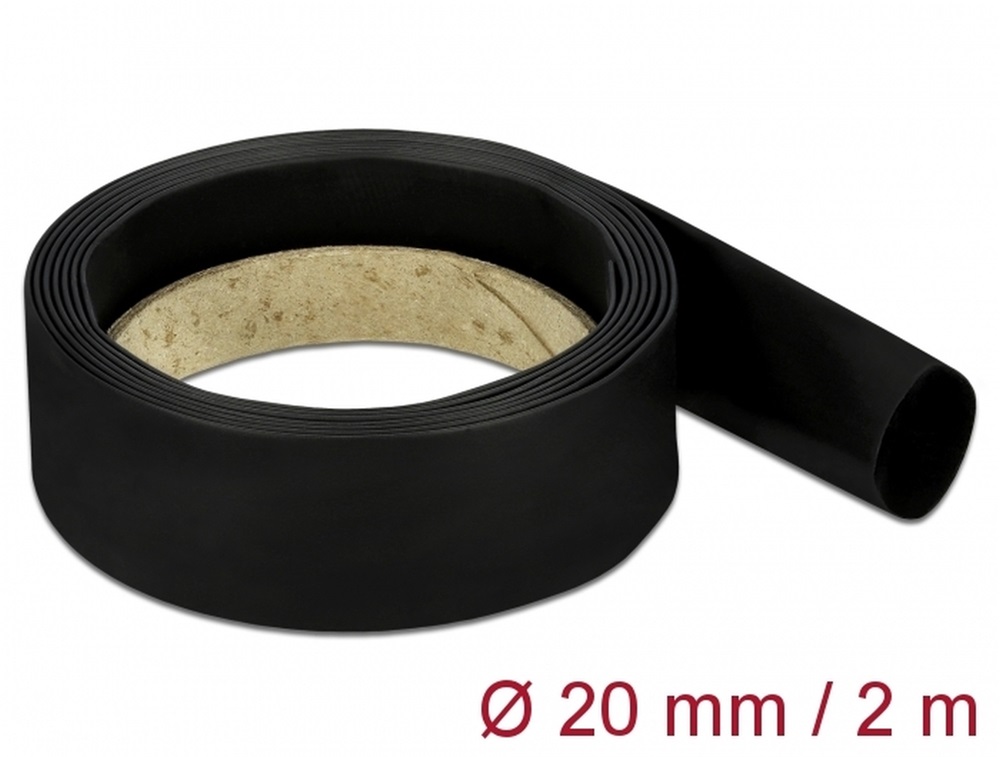 Delock 18985 Fekete zsugorcső 2 m x 20 mm