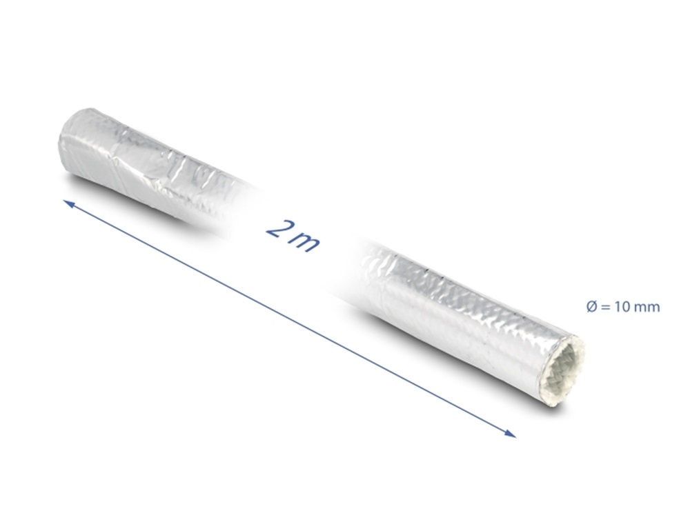 Delock 19001 Alumíniumból és üvegszálból készült kábel borító 2 m x 10 mm