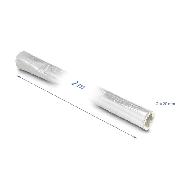 Delock 19004 Alumíniumból és üvegszálból készült kábel borító 2 m x 20 mm