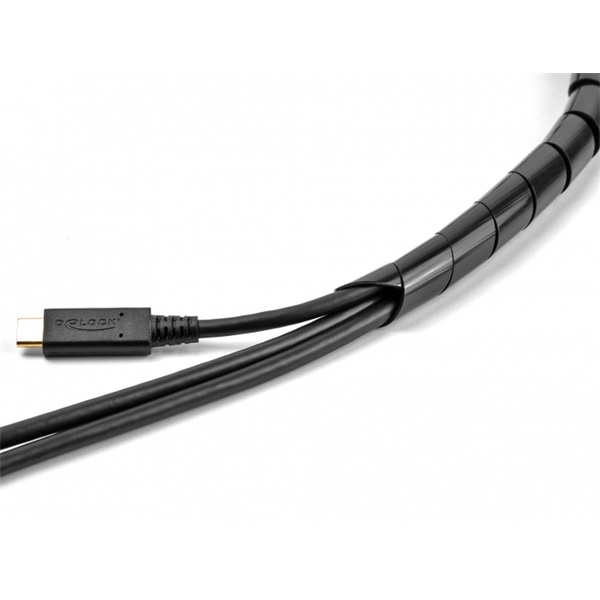 Delock 19022 Spirál flexibilis tömlő 2 m x 14 mm fekete