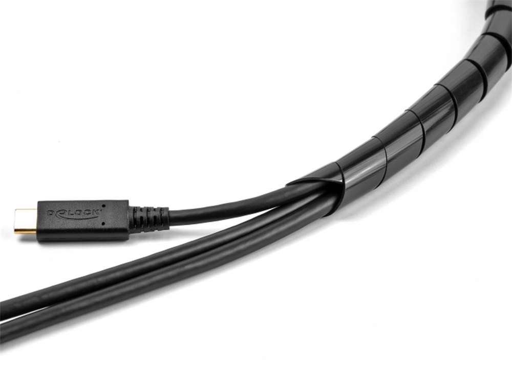Delock 19022 Spirál flexibilis tömlő 2 m x 14 mm fekete