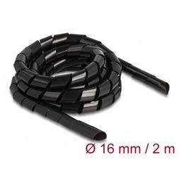 Delock 19024 Spirál flexibilis tömlő 2 m x 16 mm fekete