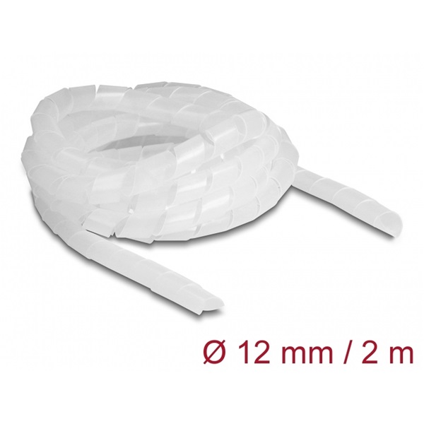 Delock 19038 Spirál flexibilis tömlő 2 m x 12 mm áttetsző