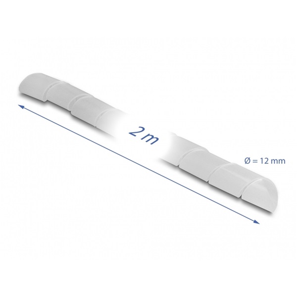 Delock 19038 Spirál flexibilis tömlő 2 m x 12 mm áttetsző