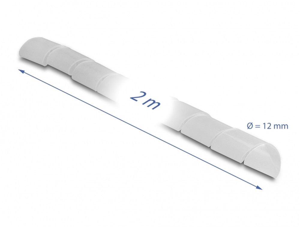 Delock 19038 Spirál flexibilis tömlő 2 m x 12 mm áttetsző