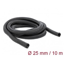 Delock 19047 Fonott kábelharisnya önzáródó 10 m x 25 mm fekete
