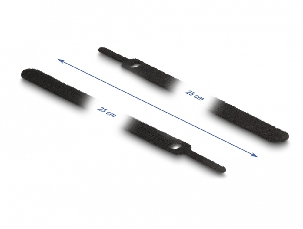 Delock 19054 Befűzős kábelkötegelő hossza 250 mm fekete 12 mm, 10 db.