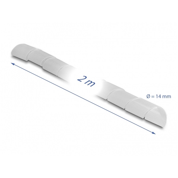 Delock 19057 Spirál flexibilis tömlő 2 m x 14 mm áttetsző