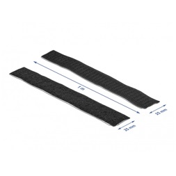 Delock 19060 Velcro öntapadó tépőzáras szalag-szett, H 1 m és Sz 25 mm fekete