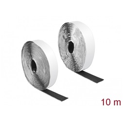 Delock 19081 Velcro öntapadó tépőzáras szalag-szett, H 10 m és Sz 25 mm fekete