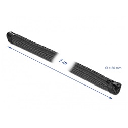 Delock 19165 Befont karmantyú zipzáras szorítóval 1 m x 30 mm-es fekete