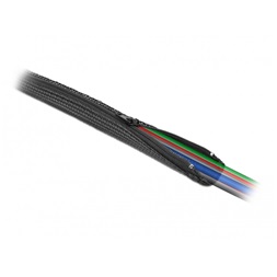 Delock 19165 Befont karmantyú zipzáras szorítóval 1 m x 30 mm-es fekete