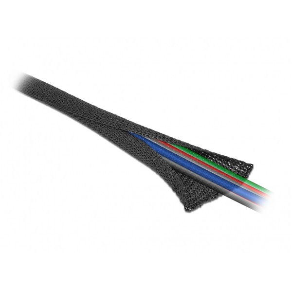 Delock 19171 Szőtt önzáródó karmantyú 2 m x 13 mm-es, fekete