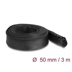 Delock 19172 Befont karmantyú zipzáras szorítóval hőállóság egészen 3 m x 50 mm-es fekete