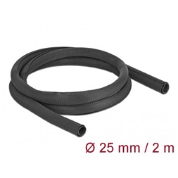 Delock 19181 Szőtt önzáródó karmantyú 2 m x 25 mm-es, fekete