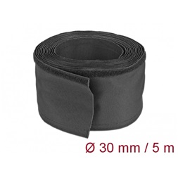 Delock 19191 Szőtt tépőzáras karmantyú 5 m x 30 mm-es, fekete