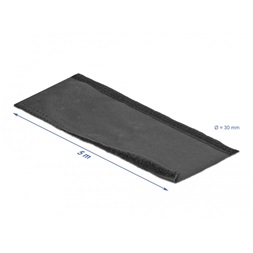 Delock 19191 Szőtt tépőzáras karmantyú 5 m x 30 mm-es, fekete