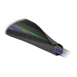 Delock 19191 Szőtt tépőzáras karmantyú 5 m x 30 mm-es, fekete