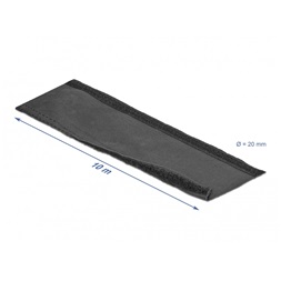 Delock 19193 Szőtt tépőzáras karmantyú 10 m x 20 mm-es, fekete