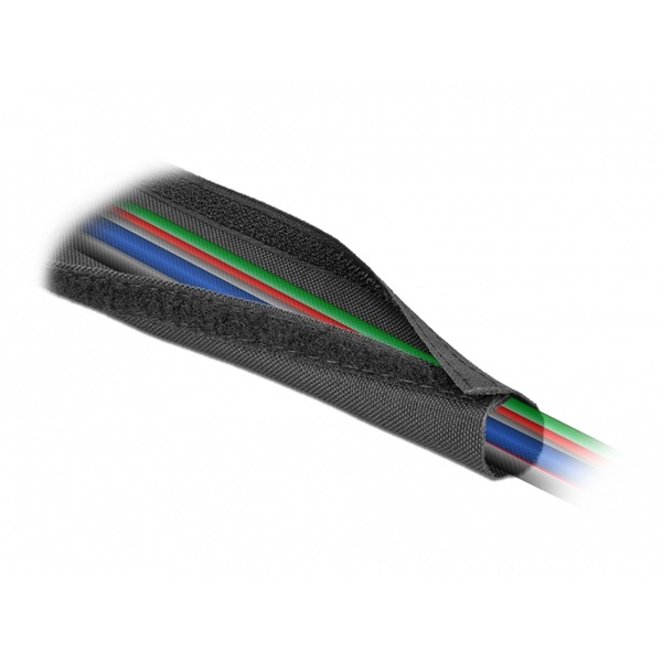 Delock 19193 Szőtt tépőzáras karmantyú 10 m x 20 mm-es, fekete