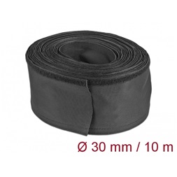 Delock 19216 Szőtt tépőzáras karmantyú 10 m x 30 mm-es, fekete