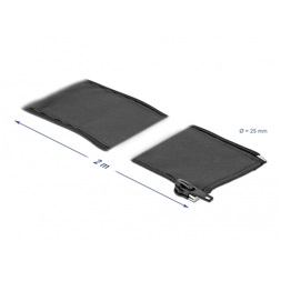 Delock 19219 Szőtt önzáródó karmantyú 2 m x 25 mm-es fekete