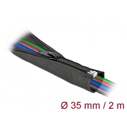 Delock 19220 Szőtt önzáródó karmantyú 2 m x 35 mm-es fekete