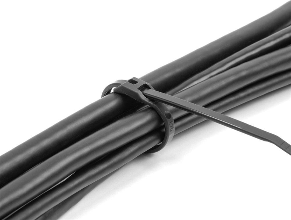 Delock 19465 Kábelkötegelő lapos fejrésszel hossza 110 mm szélessége 2,5 mm, 100 db. Fekete
