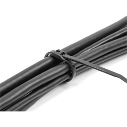 Delock 19466 Kábelkötegelő lapos fejrésszel hossza 205 mm szélessége 2,5 mm, 100 db. Fekete