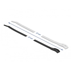 Delock 19500 Kábelkötegelő lapos fejrésszel hossza 370 mm szélessége 7,6 mm, 100 db.