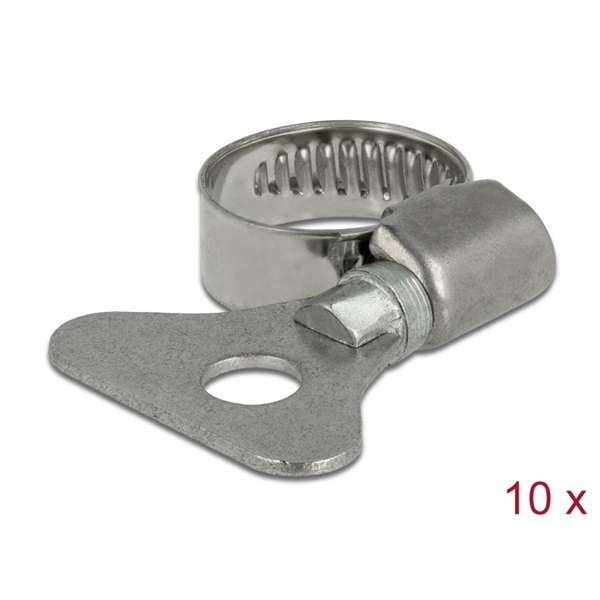 Delock 19572 13-19mm 10 db-os fém pillangó tömlőbilincs