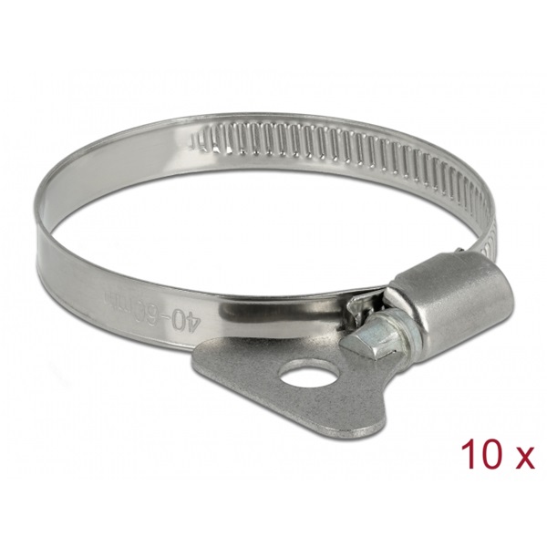 Delock 19581 40-60mm 10 db-os fém pillangó tömlőbilincs