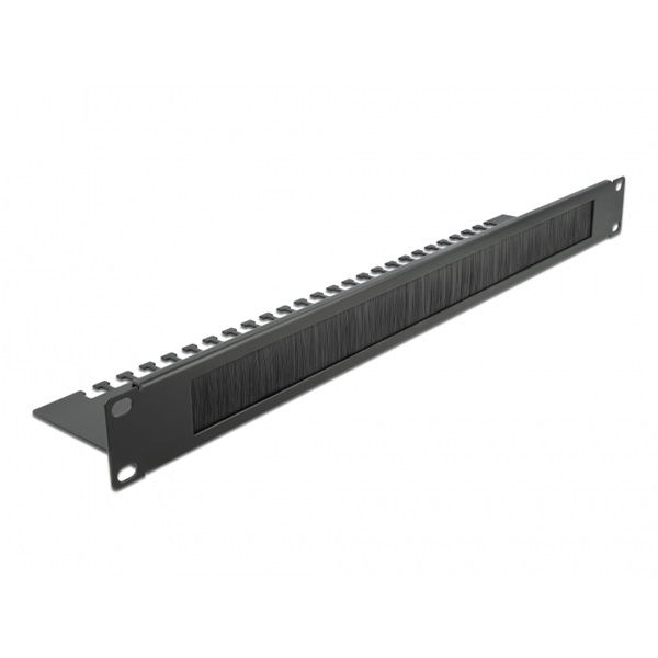 Delock 66484 19 kábelrendező fésűs panel 1U, fekete
