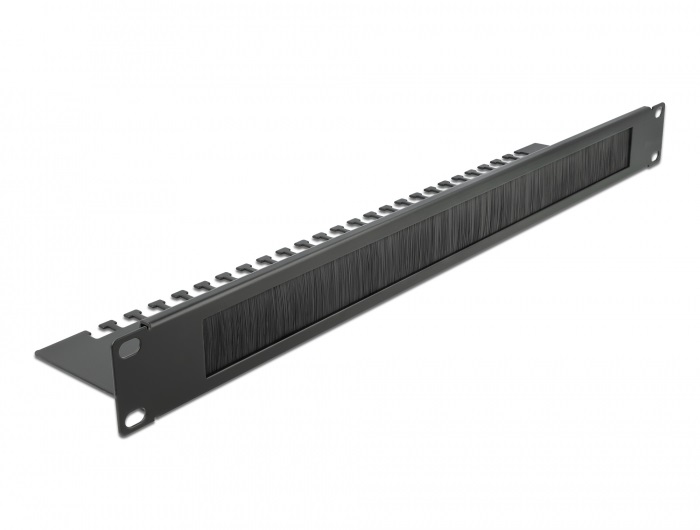 Delock 66484 19 kábelrendező fésűs panel 1U, fekete