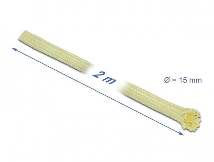 Delock 20800 2mx15mm aramid szálakból fonott kábelharisnya