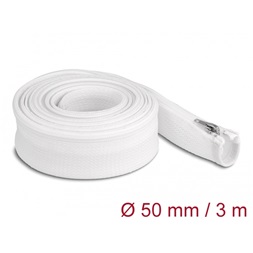 Delock 20835 3mx50mm fehér hőálló zipzáras fonott kábelharisnya