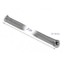 Delock 20838 3mx50mm szürke hőálló zipzáras fonott kábelharisnya