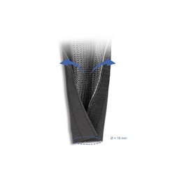 Delock 20840 hőálló EMI Shielding 1mx16mm fekete tépőzáras fonott kábelharisnya