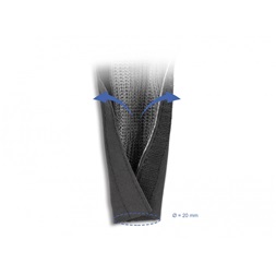 Delock 20841 hőálló EMI Shielding 1mx20mm fekete tépőzáras fonott kábelharisnya