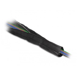 Delock 20842 hőálló EMI Shielding 1mx25mm fekete tépőzáras fonott kábelharisnya