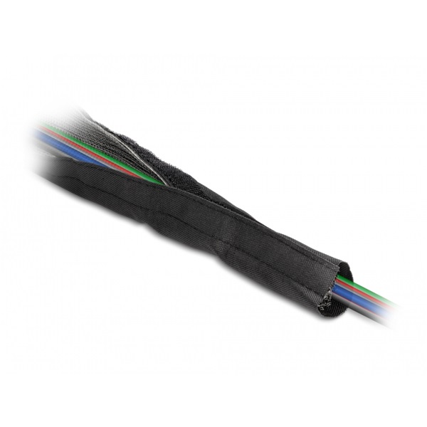 Delock 20844 hőálló EMI Shielding 1mx50mm fekete tépőzáras fonott kábelharisnya