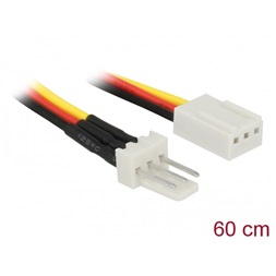 Delock 85752 3-tűs apa   3-tűs anya hűtő tápkábel 60 cm hosszú