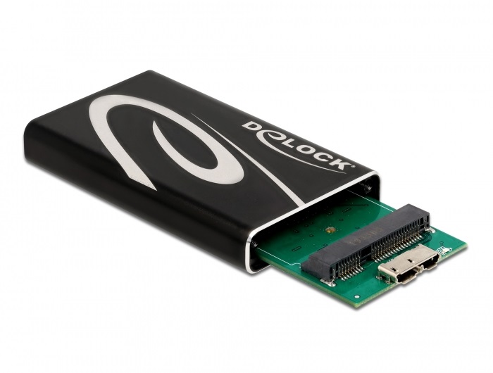 Delock 42006 SuperSpeed USB3.2 Micro-B - mSATA SSD külső ház