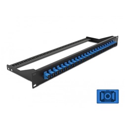 Delock 43380 19" SC Simplex kék 24 portos száloptikás patch panel