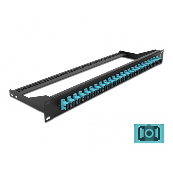 Delock 43383 19" SC Simplex vízkék 24 portos száloptikás patch panel