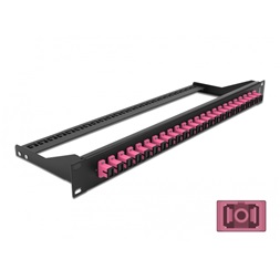 Delock 43384 19" SC Simplex ibolya 24 portos száloptikás patch panel