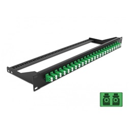 Delock 43387 19" LC Duplex zöld 24 portos száloptikás patch panel