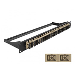 Delock 43394 19" SC Duplex bézs 24 portos száloptikás patch panel