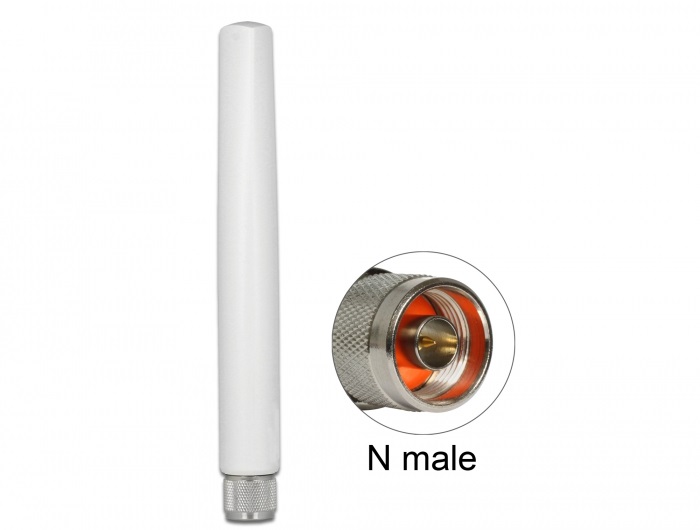 Delock 89638 433 MHz antenna N-dugó 1,45 dBi irányítatlan, rögzített, kültéri, fehér