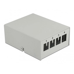 Delock 43407 4 portos szürke Keystone próbapanel